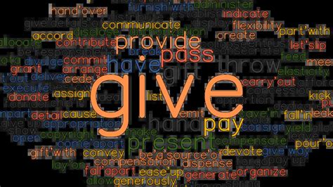 synonym for giving|GIVE Synonyms: 346 Similar and Opposite Words .